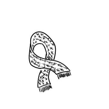 围巾简笔画 围巾简笔画图片大全