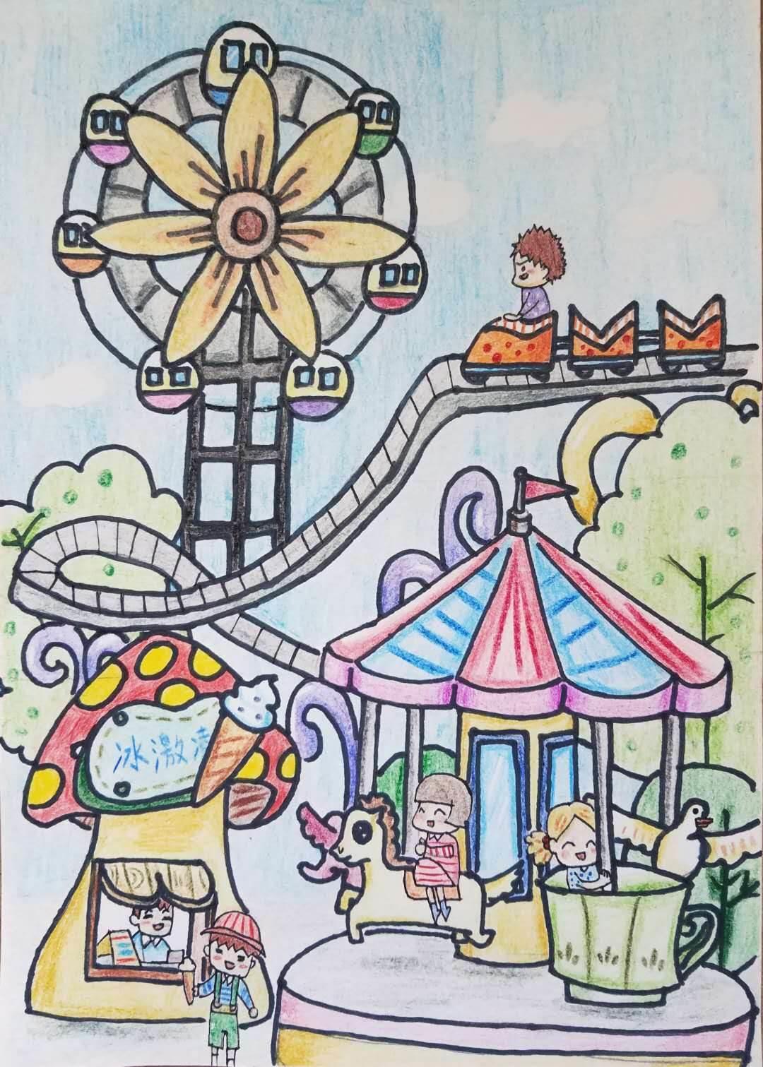 游乐园简笔画 游乐园简笔画图片
