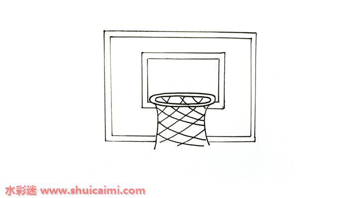 篮球架怎么画 篮球架简笔画简单好看带颜色