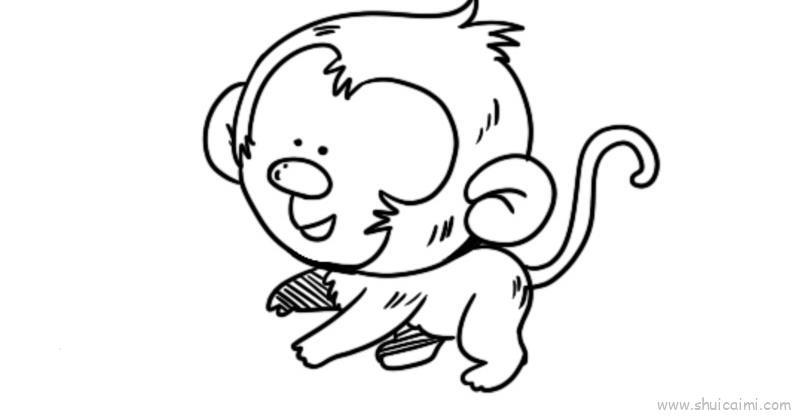 猴子儿童画怎么画 猴子简笔画图片
