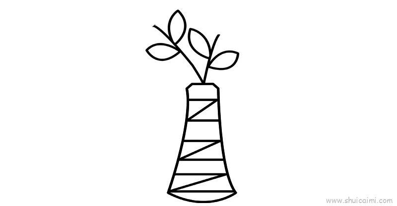 花瓶花纹儿童画怎么画 花瓶花纹简笔画步骤