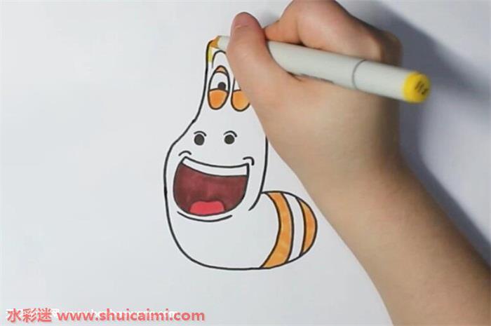 爆笑虫子怎么画 爆笑虫子简笔画彩色