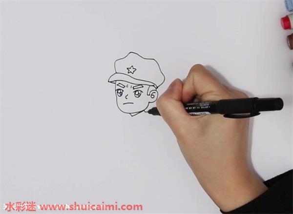 红色革命烈士怎么画 红色革命烈士简笔画彩色