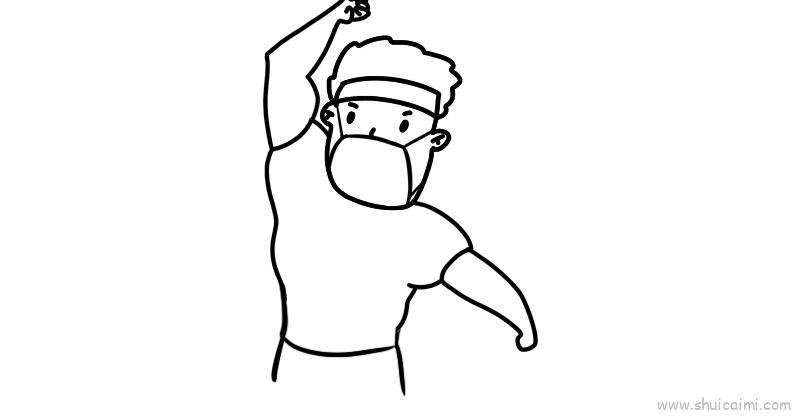 加油武汉儿童画怎么画 加油武汉简笔画简单