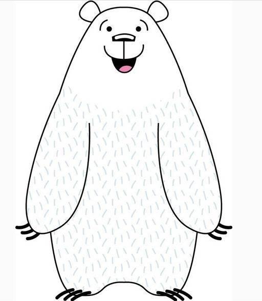 北极熊简笔画图片大全 北极熊简笔画图片大全彩色