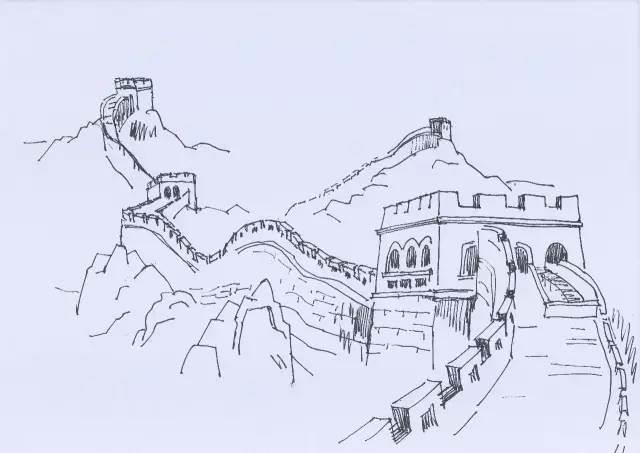 万里长城简笔画 万里长城简笔画图片