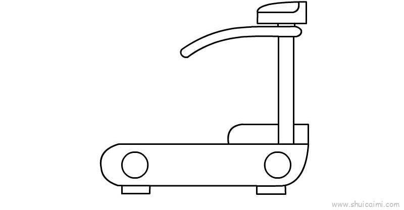 跑步机卡通简笔画教学步骤