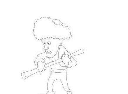 光头强简笔画 光头强简笔画彩色