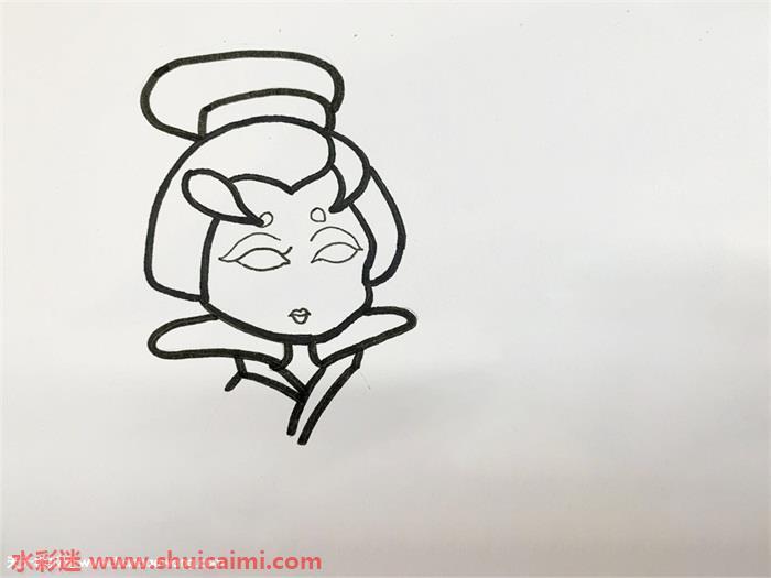 简单动漫人物红蝶简笔画详细教程