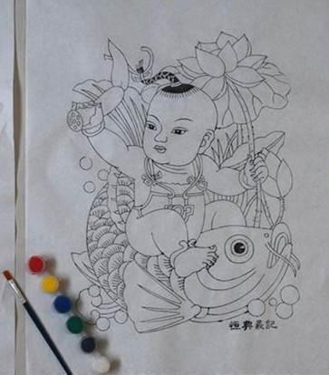 年画图片大全简笔画 年画图片大全简笔画年年有余