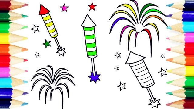 春节的烟花怎么画简笔画 过年的烟花怎么画简笔画