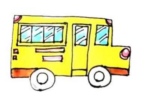 校车简笔画 校车简笔画图片