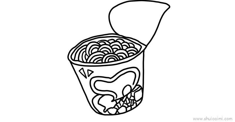 方便面儿童画怎么画 方便面简笔画画法