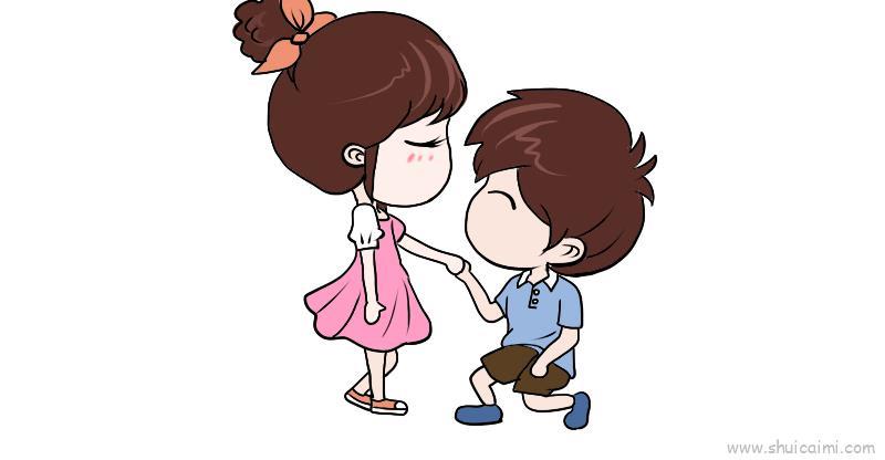 手绘情侣两个人儿童画怎么画 手绘情侣两个人简笔画好看