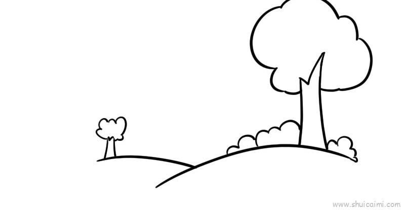 风景画彩色春季儿童画怎么画 风景画彩色春季简笔画图片大全