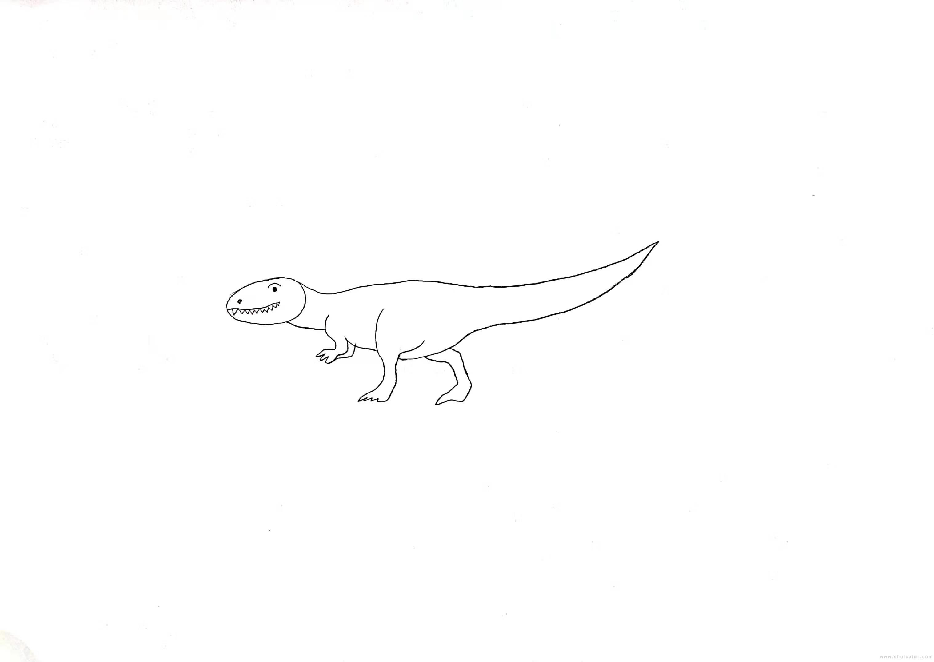 鲨齿龙简笔画怎么画 鲨齿龙简笔画简单