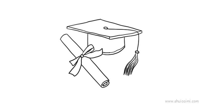 毕业帽儿童画怎么画 毕业帽简笔画图片