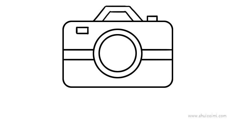 照相机儿童画怎么画 照相机简笔画画法