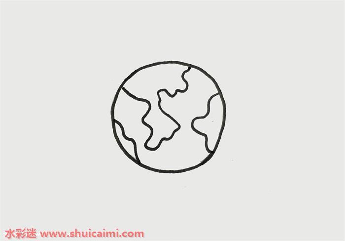 地球怎么画 地球简笔画漂亮卡通