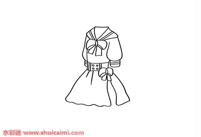 动漫裙子怎么画 动漫裙子简笔画简单易画彩色