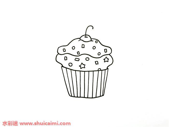 QQ红包蛋糕怎么画 蛋糕简笔画简单好看带颜色
