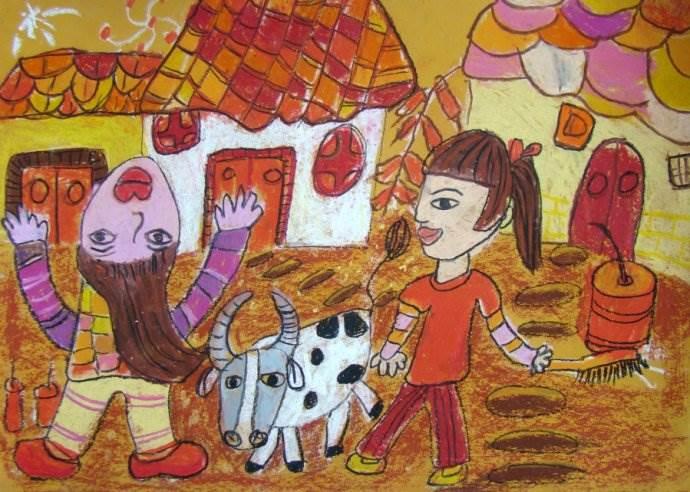 画一张过新年的绘画一等奖 过新年的绘画作品一等奖