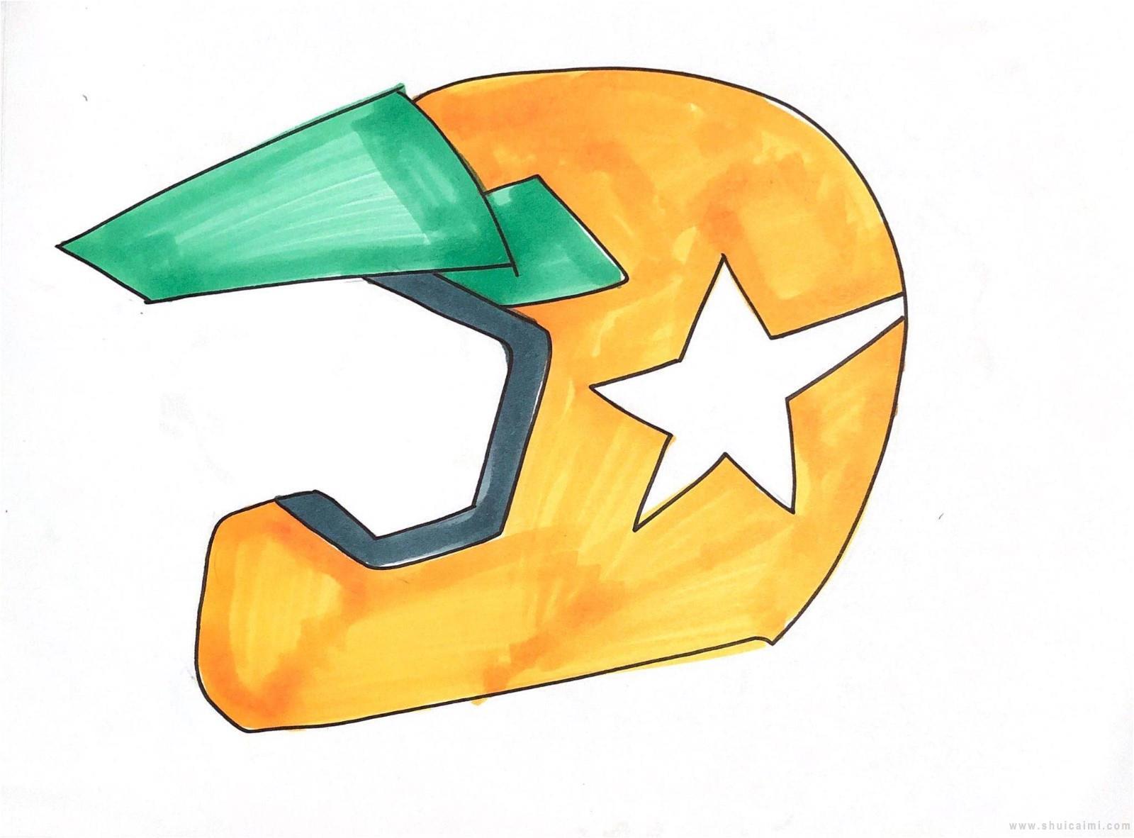 头盔简笔画怎么画 头盔简笔画图片