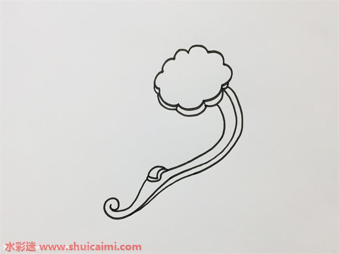 如意怎么画 如意简笔画步骤