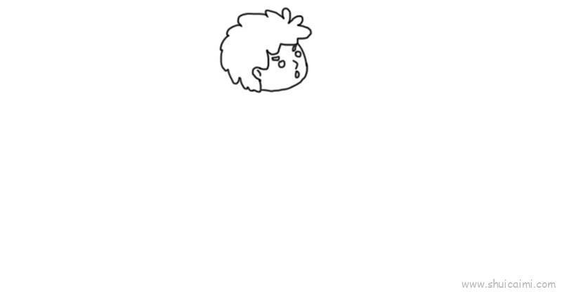 小朋友招手的儿童简笔画教学