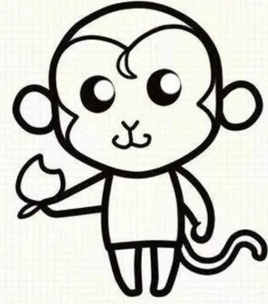 小猴的简笔画图片大全 小猴的简笔画图片