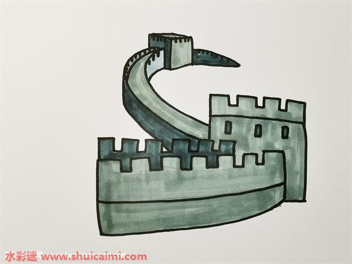 长城怎么画 长城简笔画图片大全带颜色