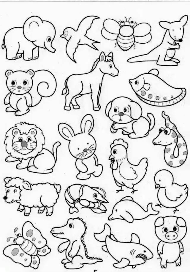 可爱的动物简笔画 可爱的动物简笔画彩色