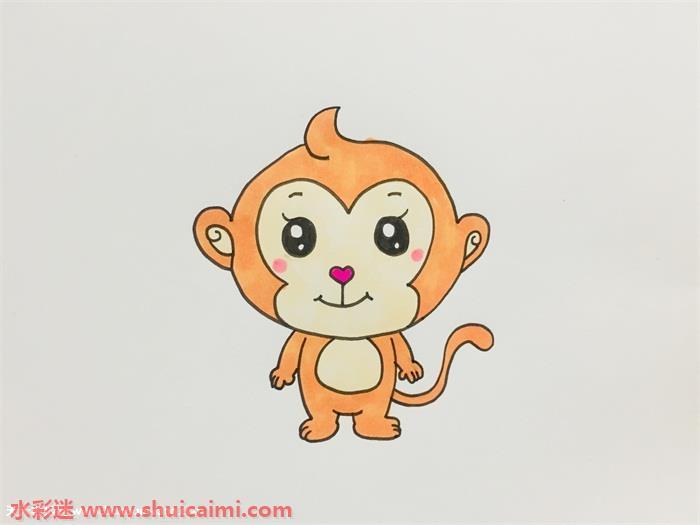 金丝猴怎么画 金丝猴简笔画步骤图