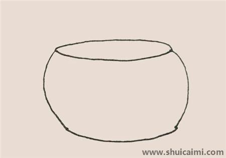 鱼缸彩色儿童简笔画