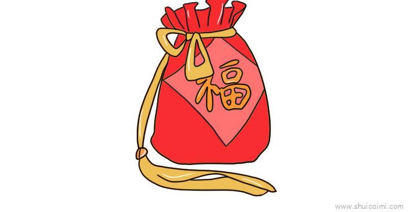 元宵福袋儿童画怎么画 元宵福袋简笔画画法