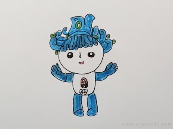 福娃贝贝简笔画怎么画 福娃贝贝简笔画图片大全