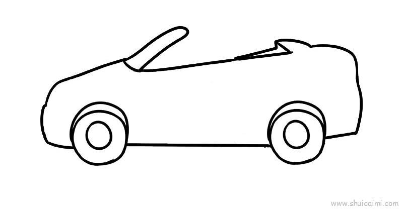跑车儿童画怎么画 跑车简笔画图片大全