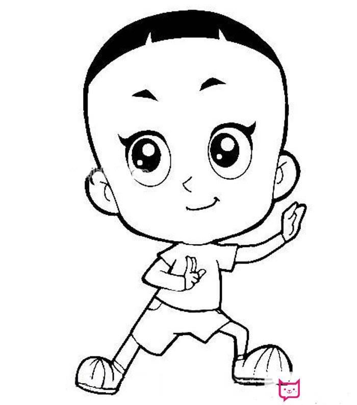 大头儿子简笔画图片大全 大头儿子简笔画图片大全彩色
