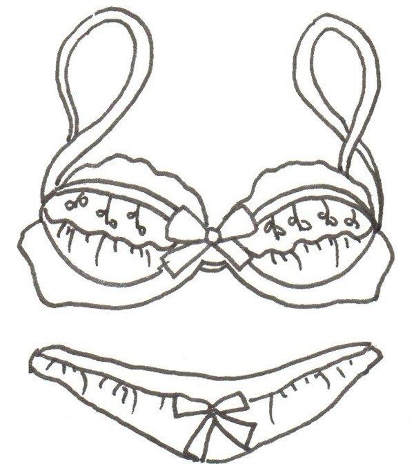 蕾丝Bra的简笔画怎么画 蕾丝Bra的简笔画简单