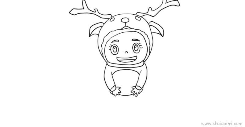 圣诞节鹿儿童画怎么画 圣诞节鹿简笔画简单