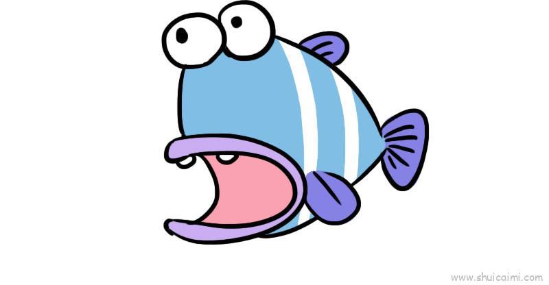 怪鱼儿童画怎么画 怪鱼简笔画步骤