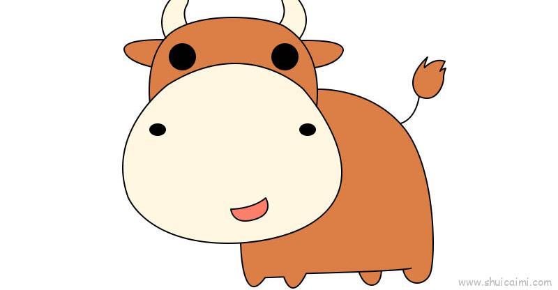 小牛儿童画怎么画 小牛简笔画图片大全