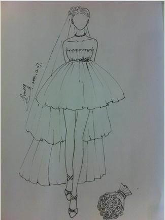 婚纱简笔画 婚纱简笔画图片大全