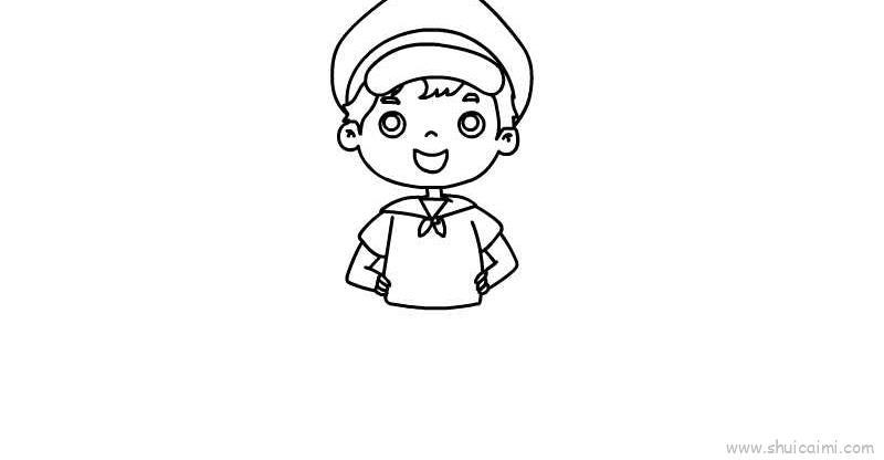 水手服儿童画怎么画 水手服简笔画图片大全