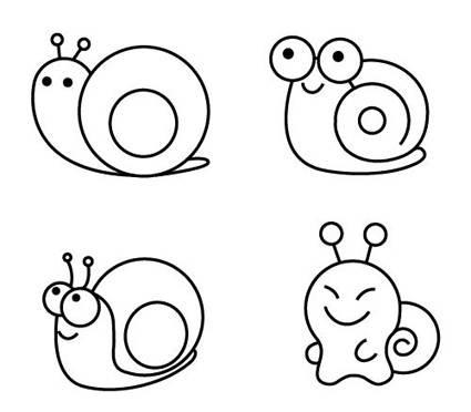蜗牛简笔画图片大全 蜗牛简笔画图片大全大图彩色