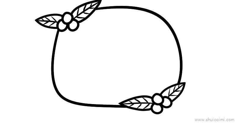 圣诞花边框儿童画怎么画 圣诞花边框简笔画好看