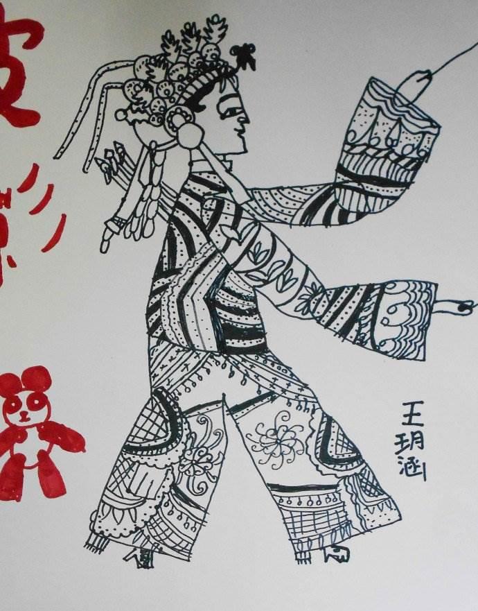 皮影简笔画 皮影简笔画图片大全简易