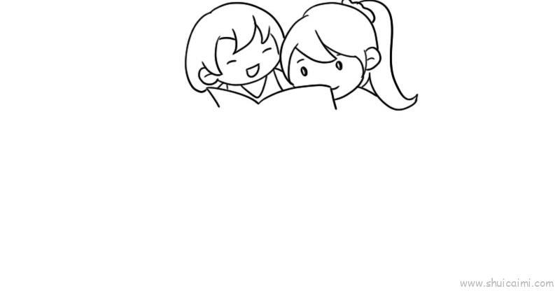 看书儿童画怎么画 看书简笔画图片