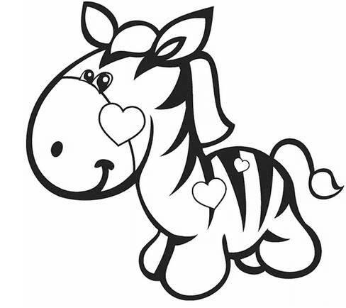 斑马简笔画 河马简笔画图片大全