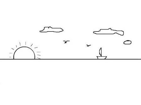 海上日出简笔画 海上日出简笔画怎么画